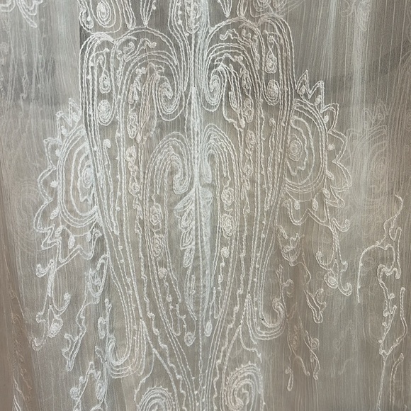 CHICO'S EMBROIDERED LONG SLEEVE DUSTER WHITE SIZE ONE SIZE - Picture 10 of 10